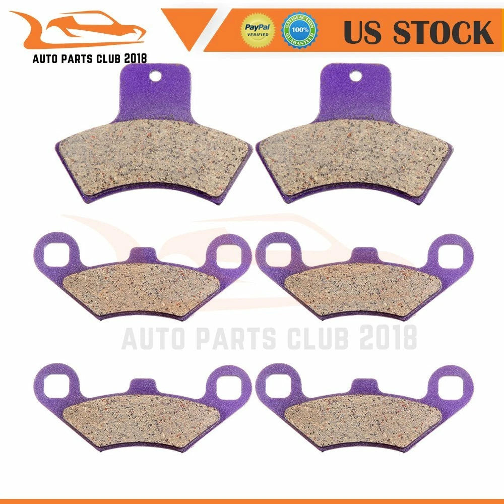 Front & Rear Carbon Fiber Brake Pads for Polaris Scrambler 500 (1998–2004)