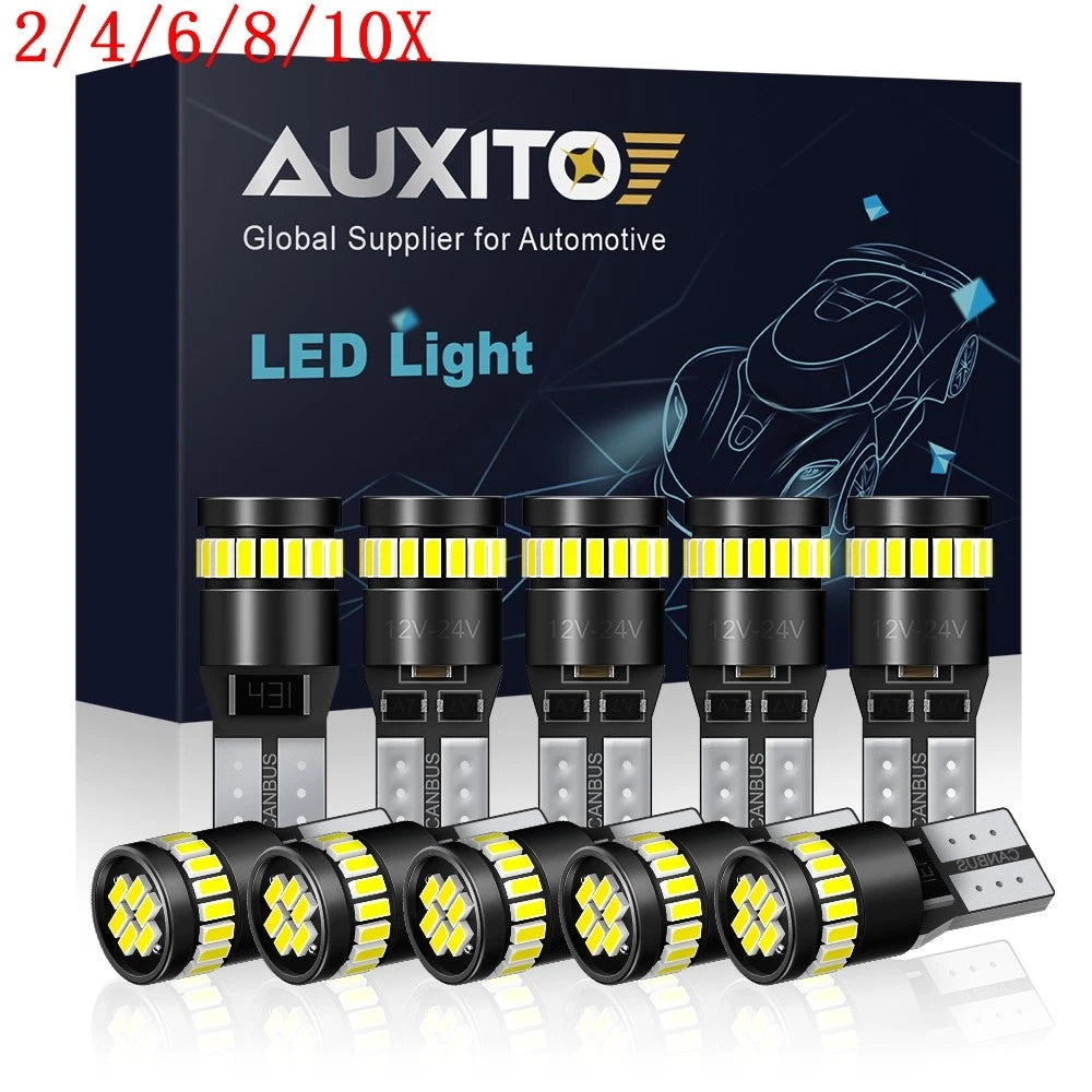 Set of 4 W5W T10 168 White LED Interior Dome Lights for Various Models