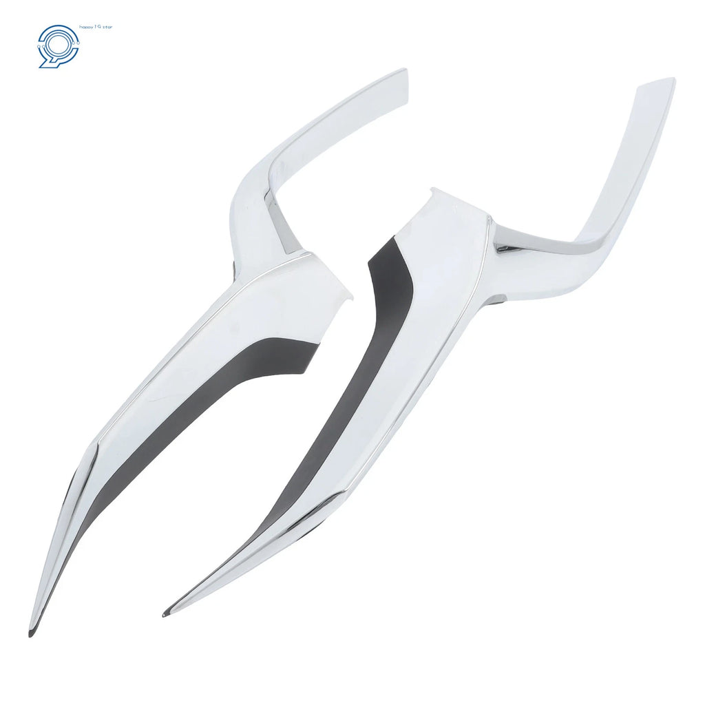 Pair Chrome Plastic Front Bumper Grille Molding Trim for Mazda CX-30 (2020–2023)