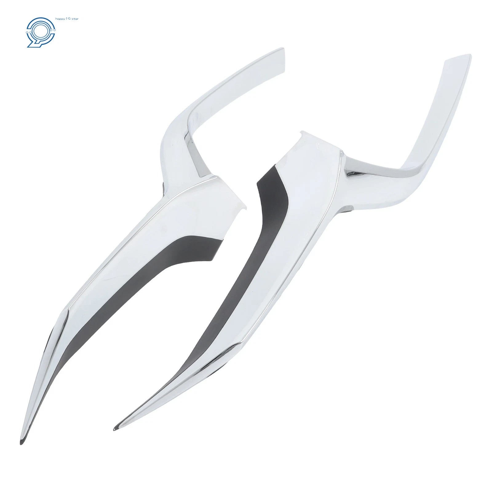 Pair Chrome Plastic Front Bumper Grille Molding Trim for Mazda CX-30 (2020–2023)