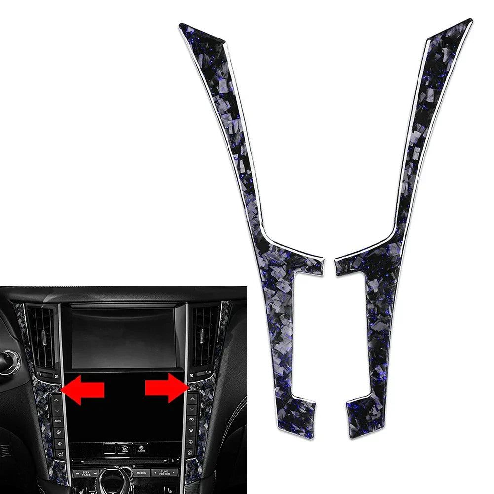 Forged Blue Console Panel Trim for Infiniti Q50 Q60 (2014-2019)