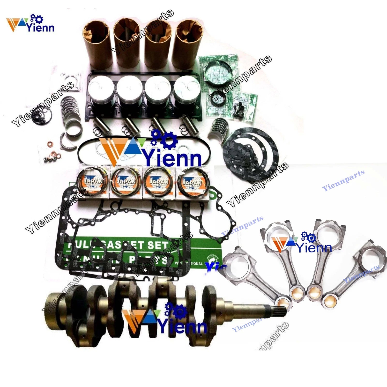 Crankshaft Rod Overhaul Rebuild Kit for Kubota Bobcat S185 S175 (V2003-M-DI)