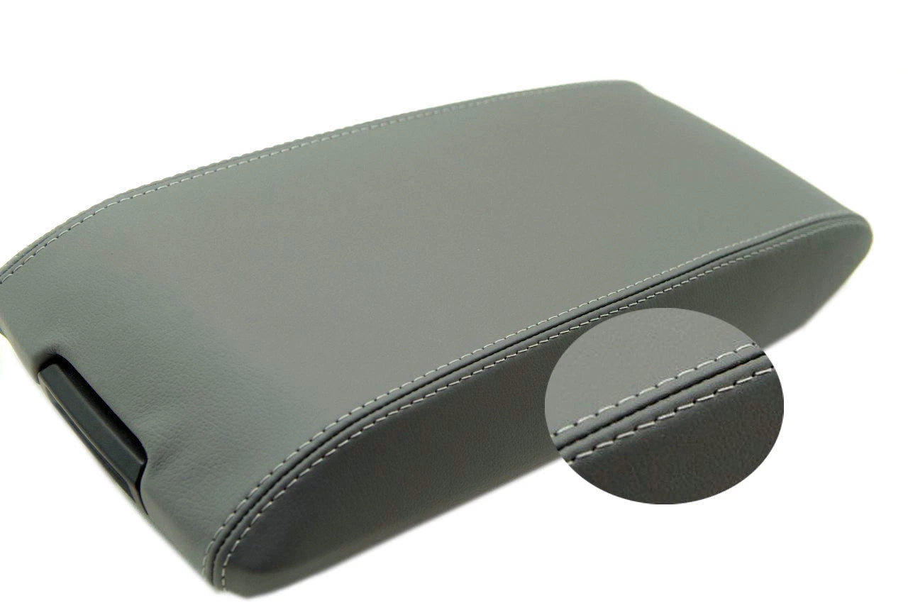 Leather Synthetic Console Armrest Cover for Chrysler 300 (2005–2007) Gray