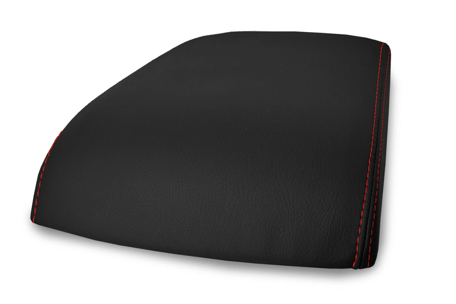Leather Console Lid Armrest Cover for Ford Explorer Limited (2011–2019) Red Stitch