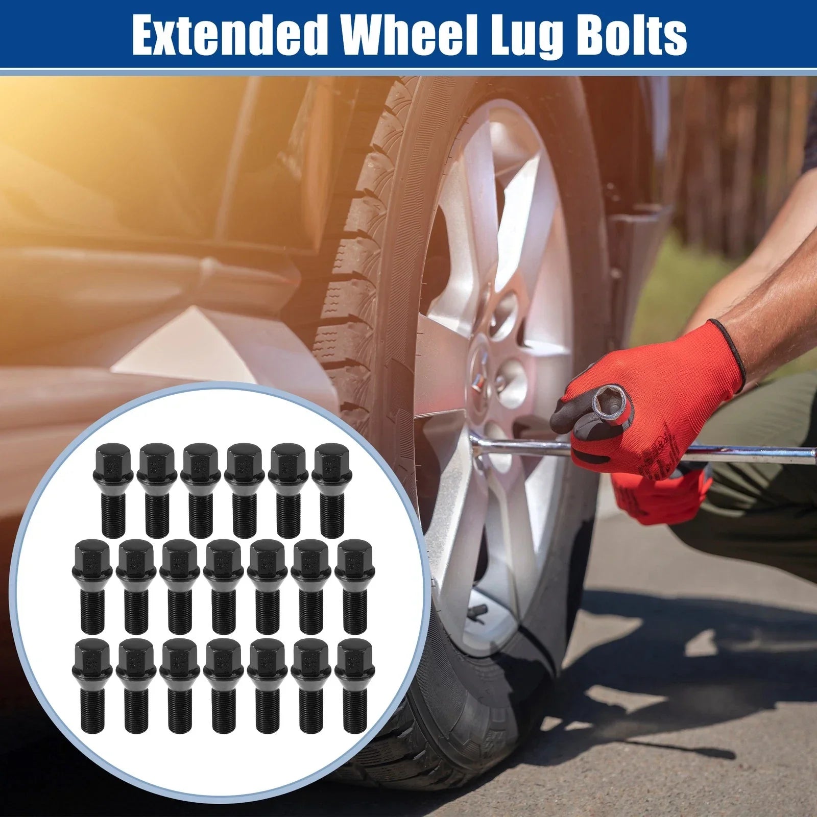 20 x M14x1.25 Wheel Lug Bolt Conical 28mm Shank for BMW Mini