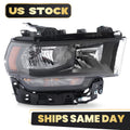 Halogen Headlight with Bulb for Ram 2500 3500 (2019–2024) Black Bezel