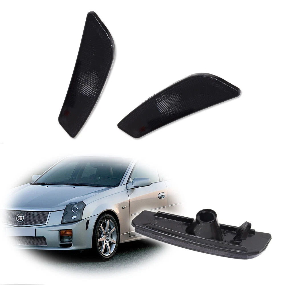 Smoked Front Bumper Side Marker Light Kit for Cadillac CTS (2003–2007)