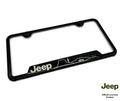 Black Stainless License Plate Frame Replacement for Jeep Wrangler (2007–2023)
