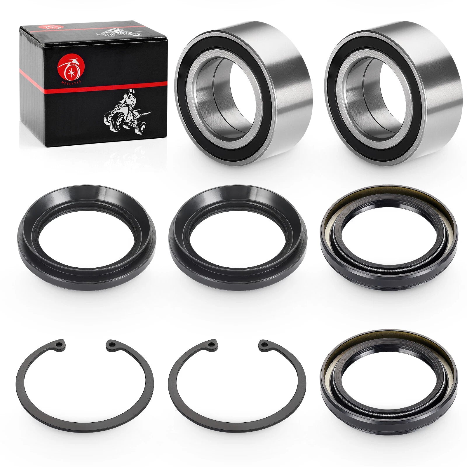 Rear Wheel Bearings & Seals Kit for Honda Rincon 650 680 (2003–2014)