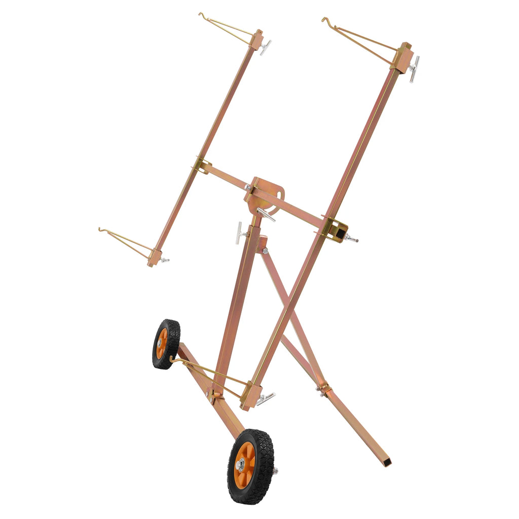 Rotating Paint Stand for Universal Use with Adjustable Hooks and Casters