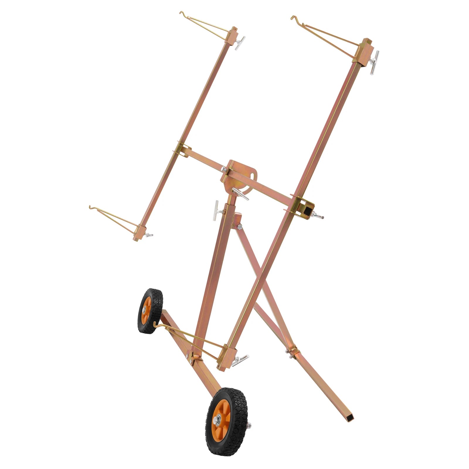 Rotating Paint Stand for Universal Use with Adjustable Hooks and Casters