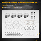 2.4 Engine Piston Kit w/ Connecting Rod for Hyundai Sonata, Kia Optima, Sorento