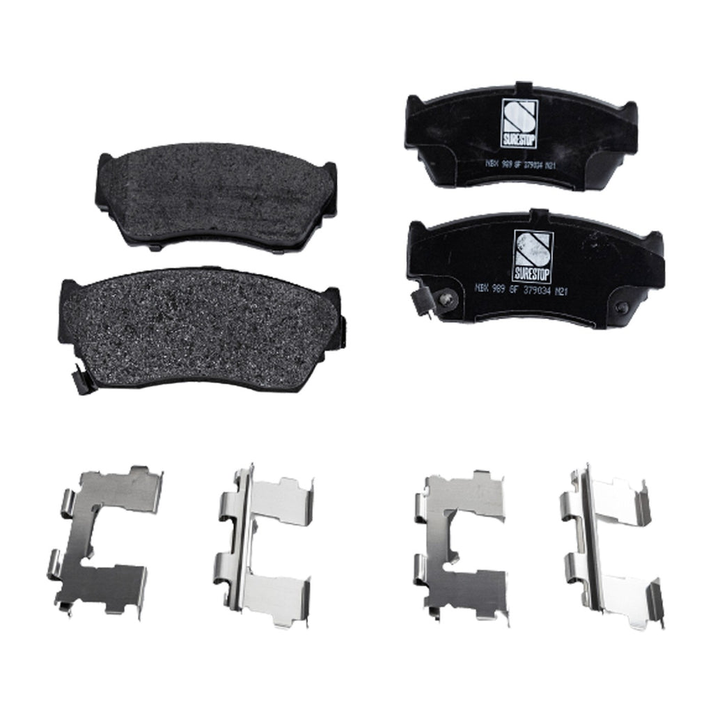 Set of 4 Semi-Metallic Brake Pads for Nissan Sentra (1991–1994)