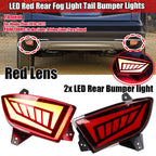 2X 3 in 1 LED Red Rear Bumper Fog Light Tail Light for Honda Pilot (2019–2022)