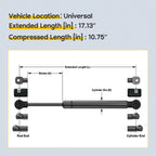 2Pcs Lift Support Strut Gas Spring for Extended Applications 17" 40Lbs