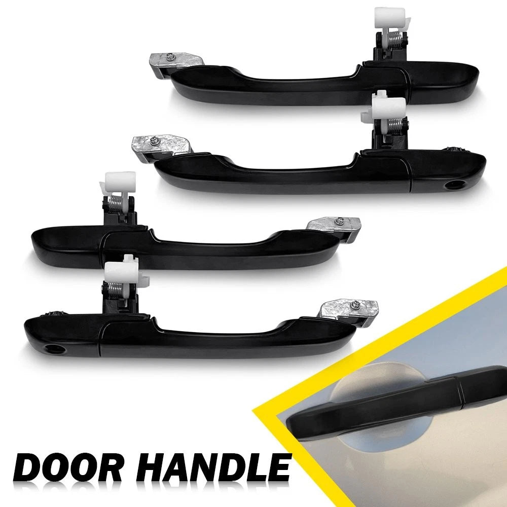 4X Black Exterior Door Handles for Honda CR-V (2002–2006) LH RH