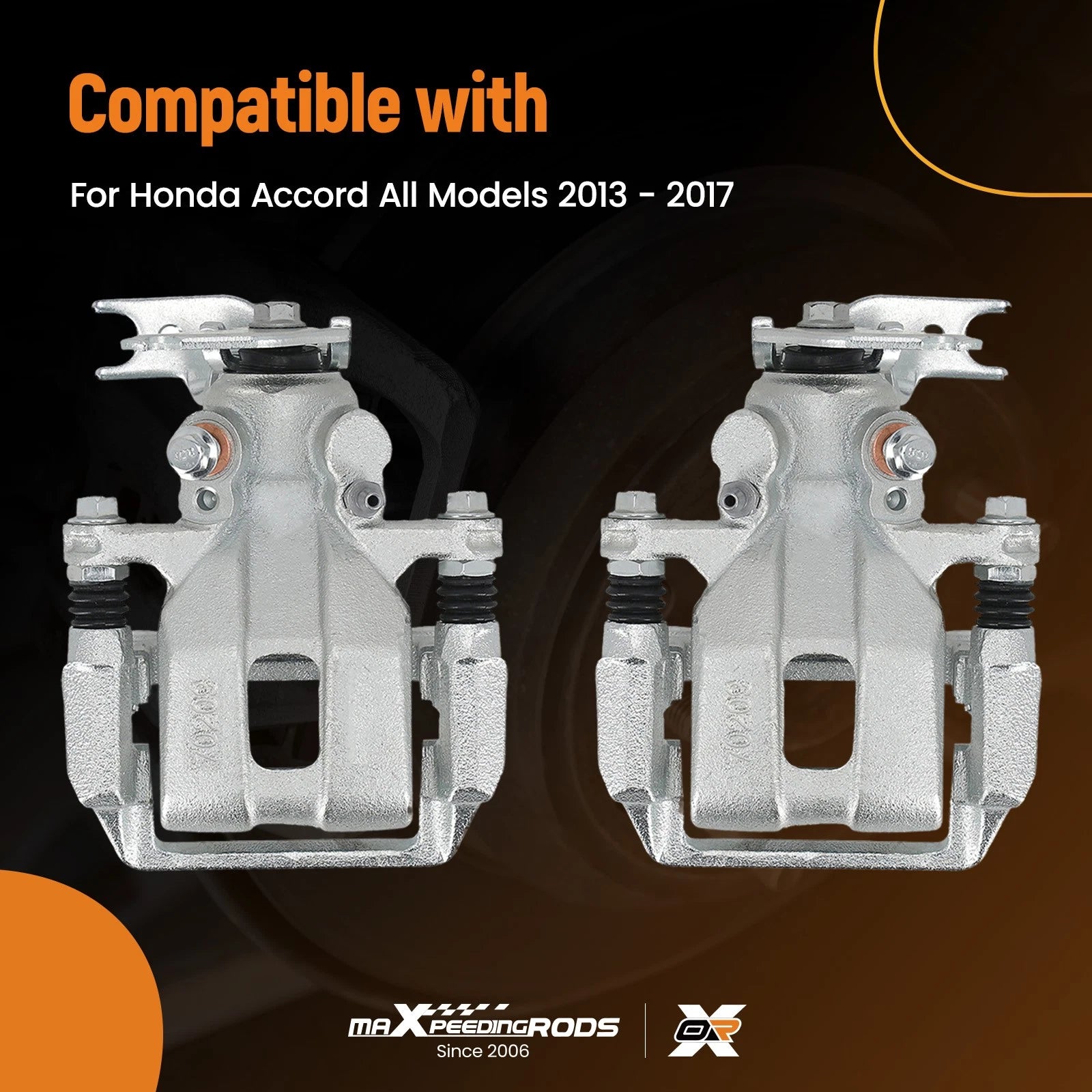Disc Brake Caliper Set Rear for Honda Accord (2013–2017) Both Sides with Hardware