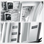 Quad Projector Switchback LED DRL Headlights for Cadillac Escalade ESV EXT (2007–2014)