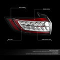 Chrome Red LED Outer Taillight Assembly for Ford Edge (2015–2018)