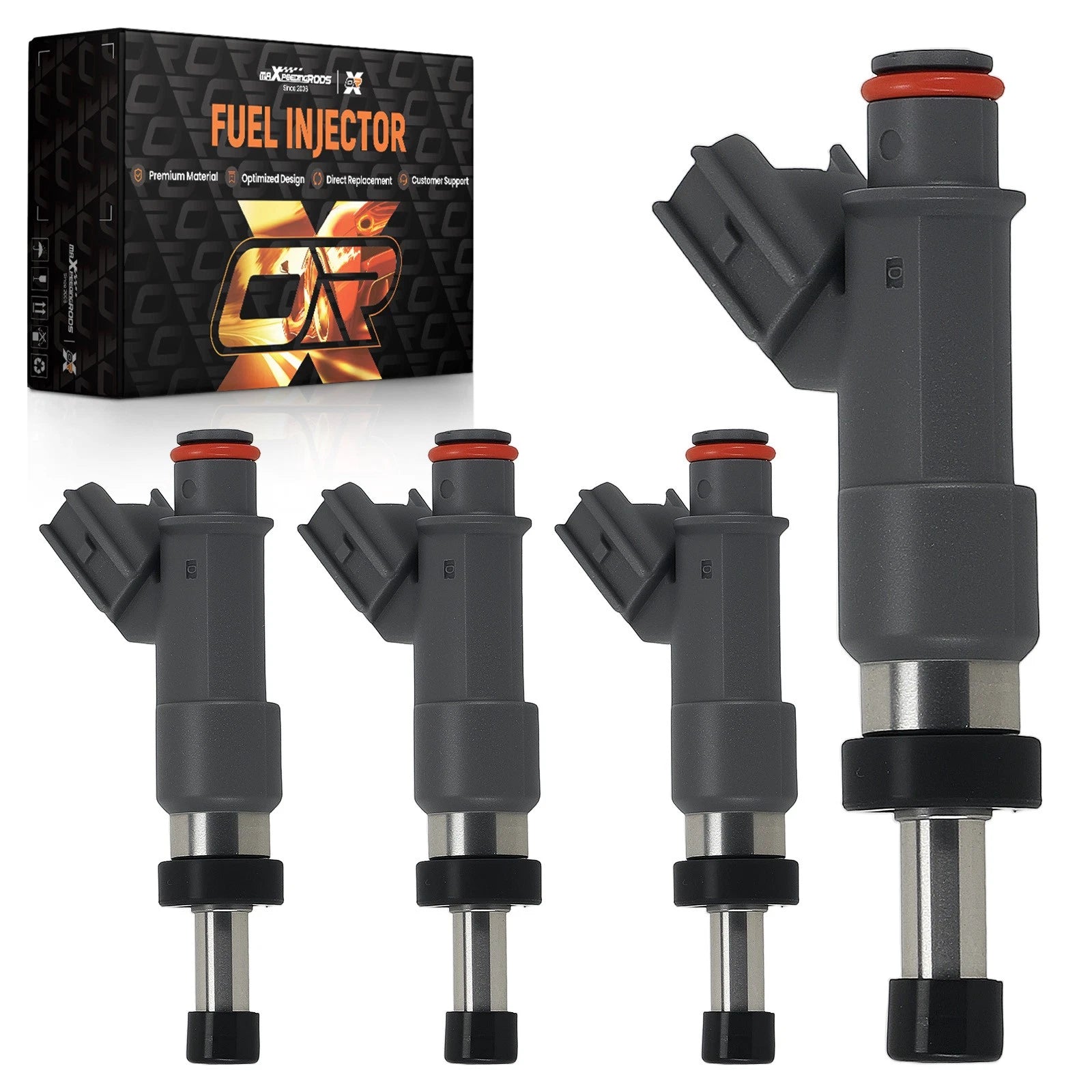 4Pcs Fuel Injector Kit for Toyota 4Runner 2.7L (2010) 23250-0C010 12 Hole