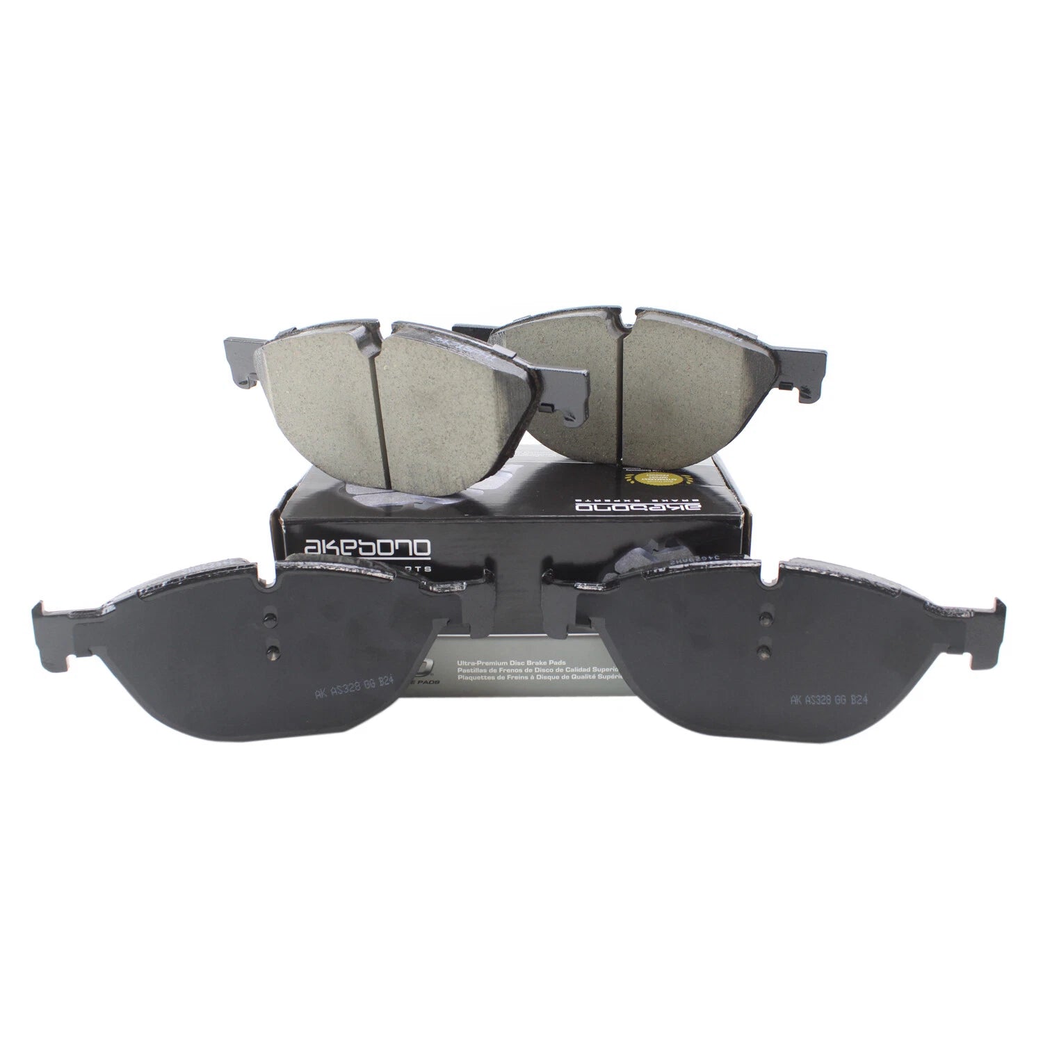 Set of 4 Akebono Euro Front Ceramic Slotted Brake Pads for BMW F02 F07 F10 F12 F13