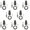 Set of 8 Iridium Spark Plugs & NGK Coil Boots for Kia Borrengo (2014–2016)