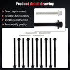 Head Bolts Kit for Chevrolet Cobalt Malibu Cavalier GMC Terrain Buick Regal (2005–2010)