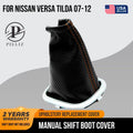 Manual Shift Boot Cover for Nissan Versa (2007–2012) - Carbon, Orange Stitch