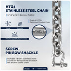 Windlass Anchor Rode 9/16"x250' Rope & 5/16"x25' G4 Chain for Marine Use