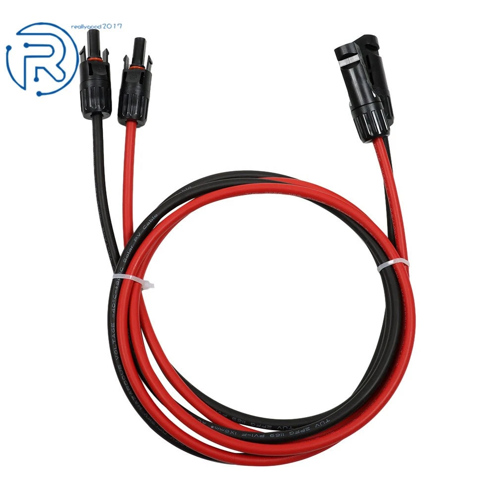 1 Pair Solar Panel Extension Cable Connector for Universal Use (12/10 AWG)