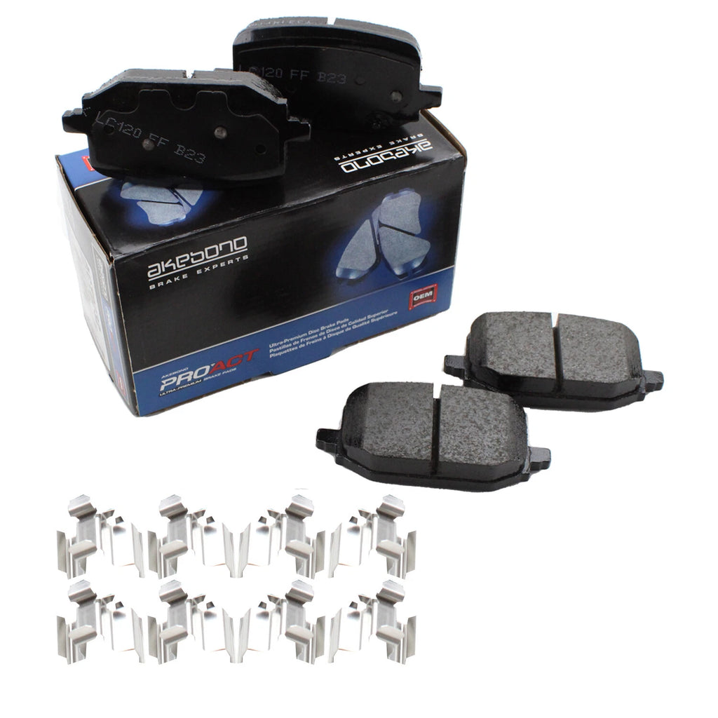 Akebono ProACT Rear Ceramic Brake Pads with Hardware for Ford Explorer (2020–2023)