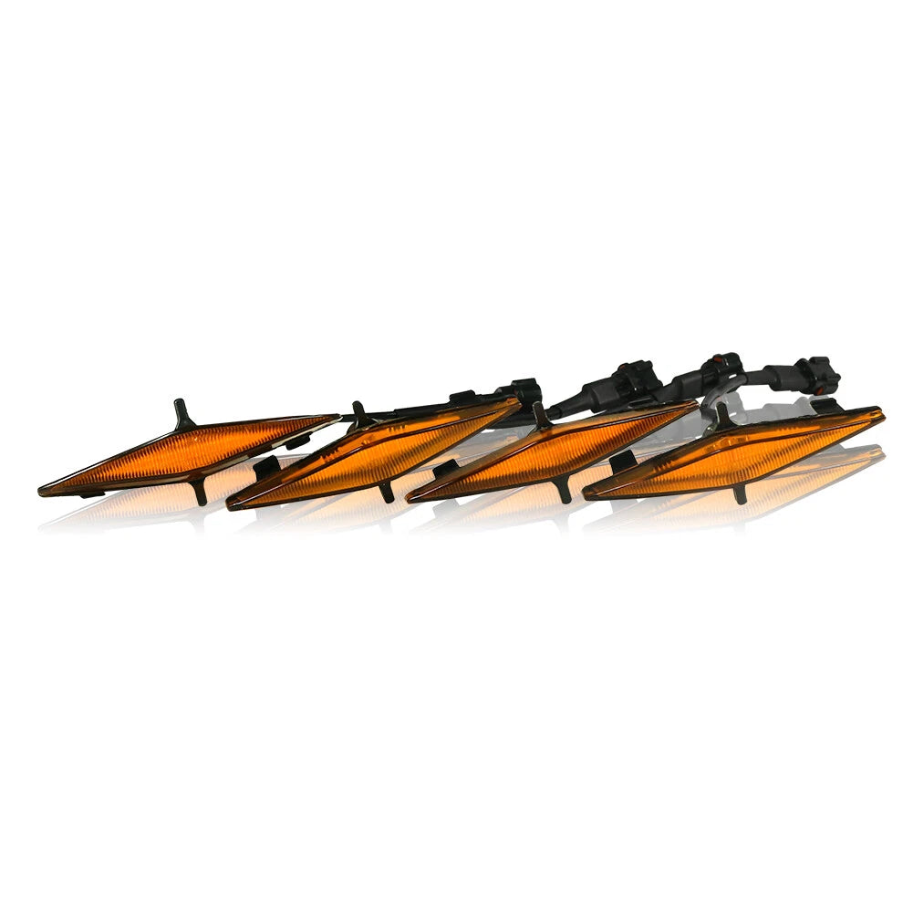 Set of 4 Amber LED Front Grille Lights for Toyota 4Runner (2014–2023)
