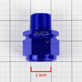 16-AN Female Flare to 3/4" NPT Male Blue Aluminum B-Nut Swivel Coupler Fitting