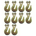 Clevis Grab Hooks for Wrecker Tow Chain Flatbed Trailer (10 3/8")