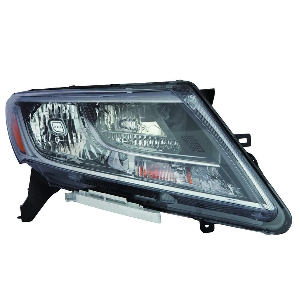 Replacement Passenger Side Halogen Headlight Assembly w Chrome Bezel for