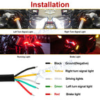 Amber Red LED Fork Turn Signal Indicators for Motorcycle (-)