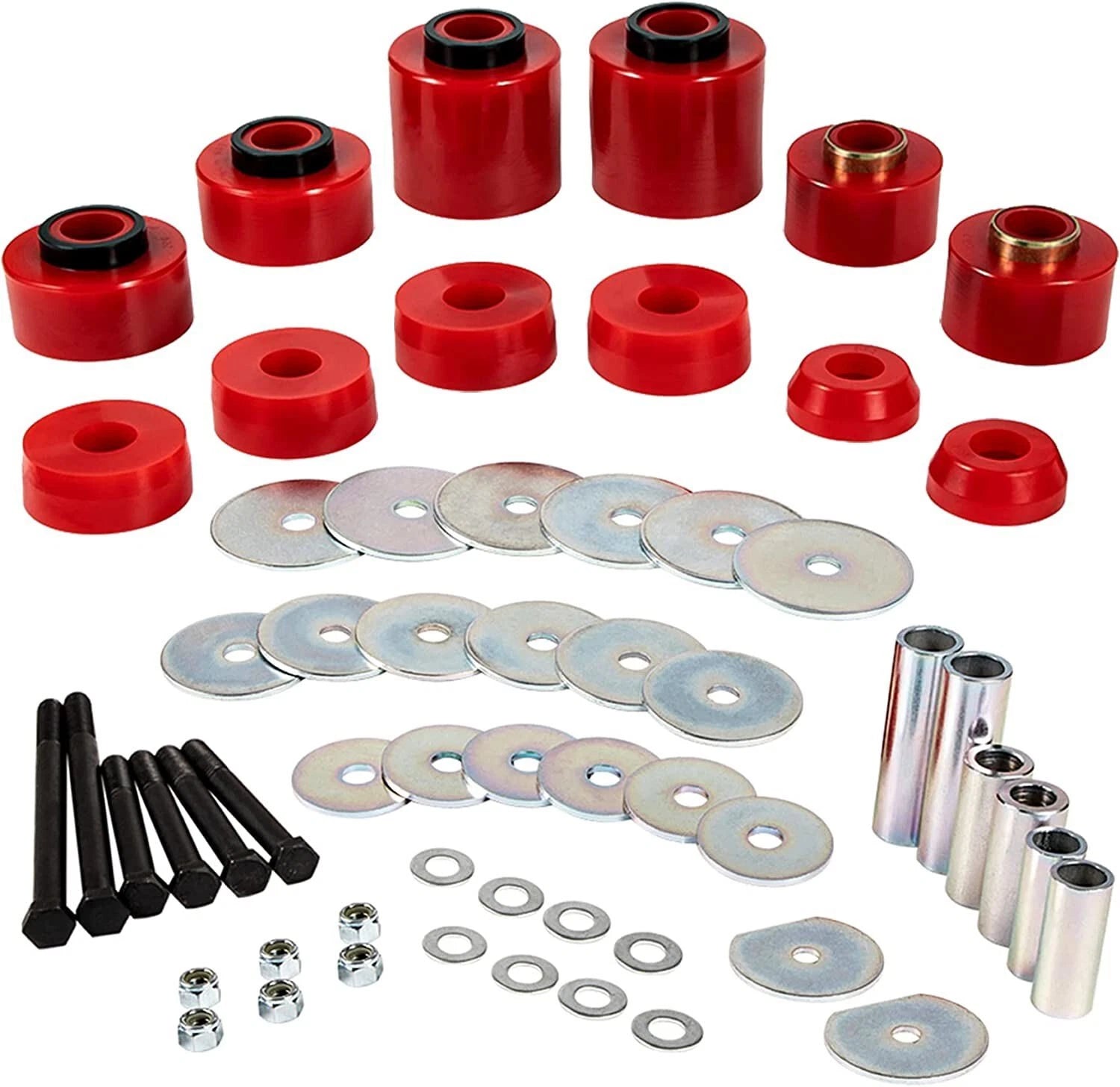 Set of 4 Cab Body Mount Bushings for Ford F150 F250 F350 (1980–1998) Red