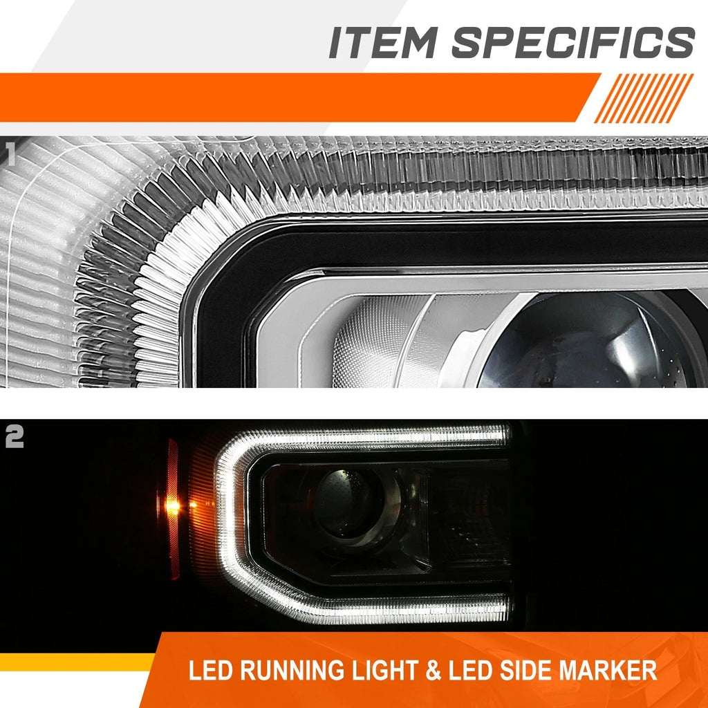 OE Style HID Projector Headlight for GMC Sierra 1500 Limited (2016–2019)