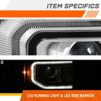 OE Style HID Projector Headlight for GMC Sierra 1500 Limited (2016–2019)