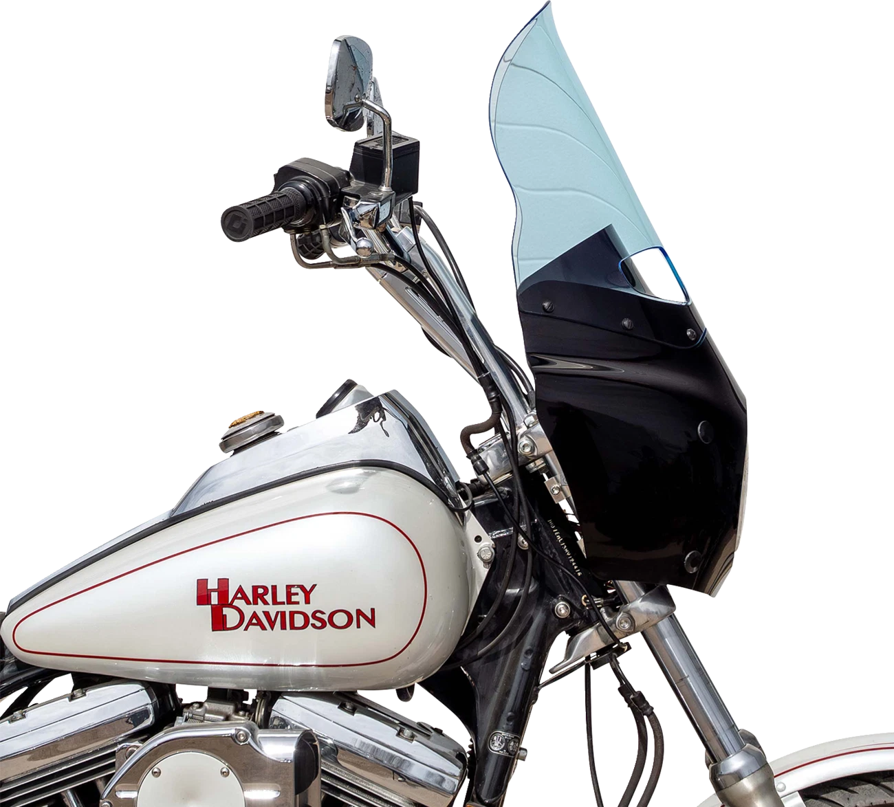 Klock Werks Ice Flare Windshield for Road Warrior Fairing (15", Blue Ice)