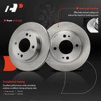 Front Disc Brake Rotors & Ceramic Pads for Mitsubishi Mirage (2014-2015)