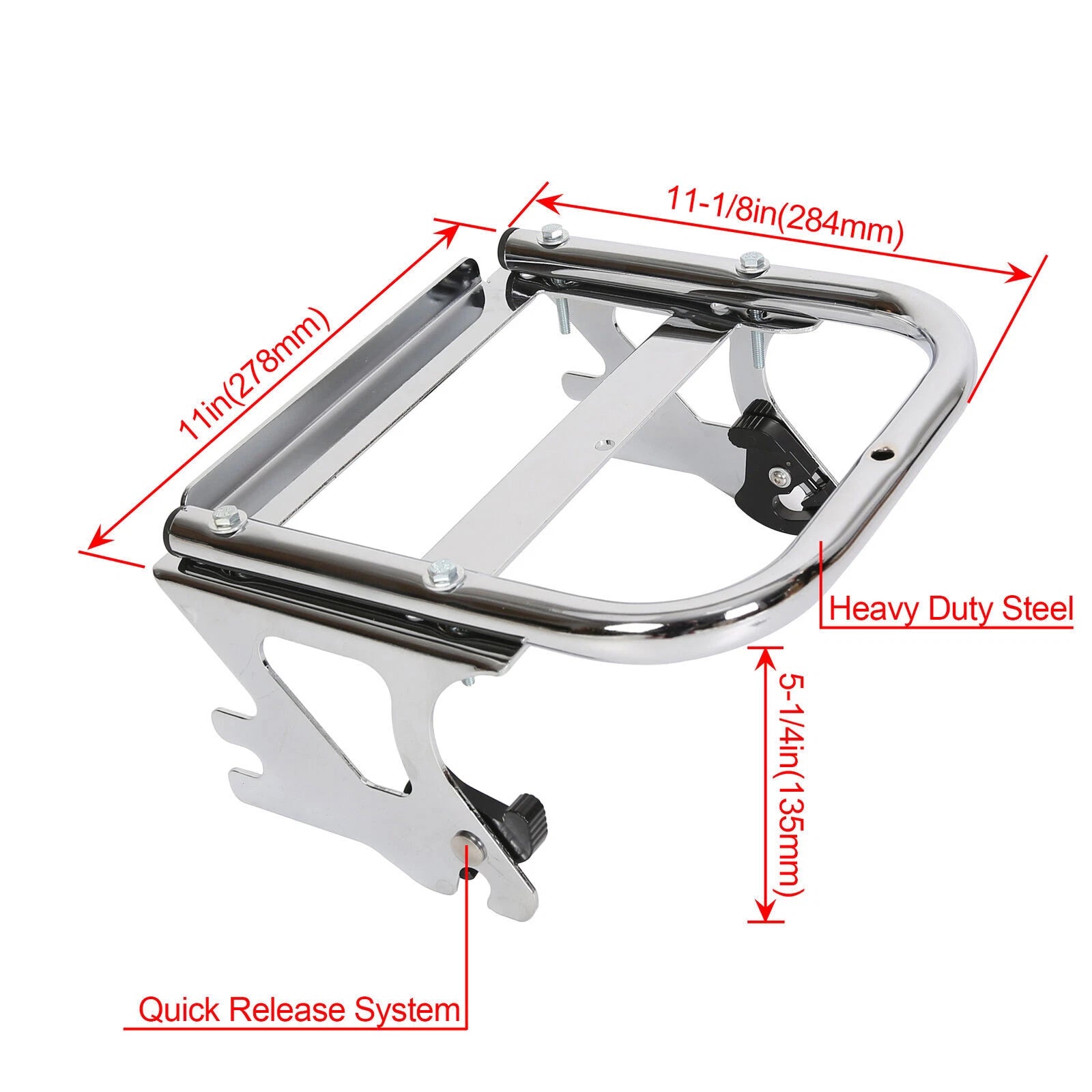 Quick Detach Trunk Mount Rack Docking Hardware Kit for Harley Touring (1997–2008)