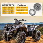 Rear Brake Drum Hub & Shoes for Honda Foreman 500 TRX500FE/FM/FPE/FPM/TM (2005–2013)