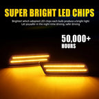 2X Front Smoked Amber LED Side Marker Lights for Ford Transit Connect (2010–2013)