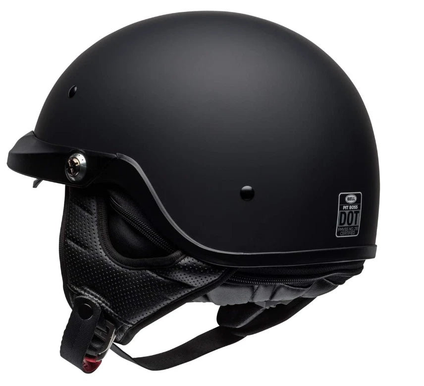 Bell PS Pit Boss Half Helmet for Motorcycle (Multiple Sizes) Matte Black