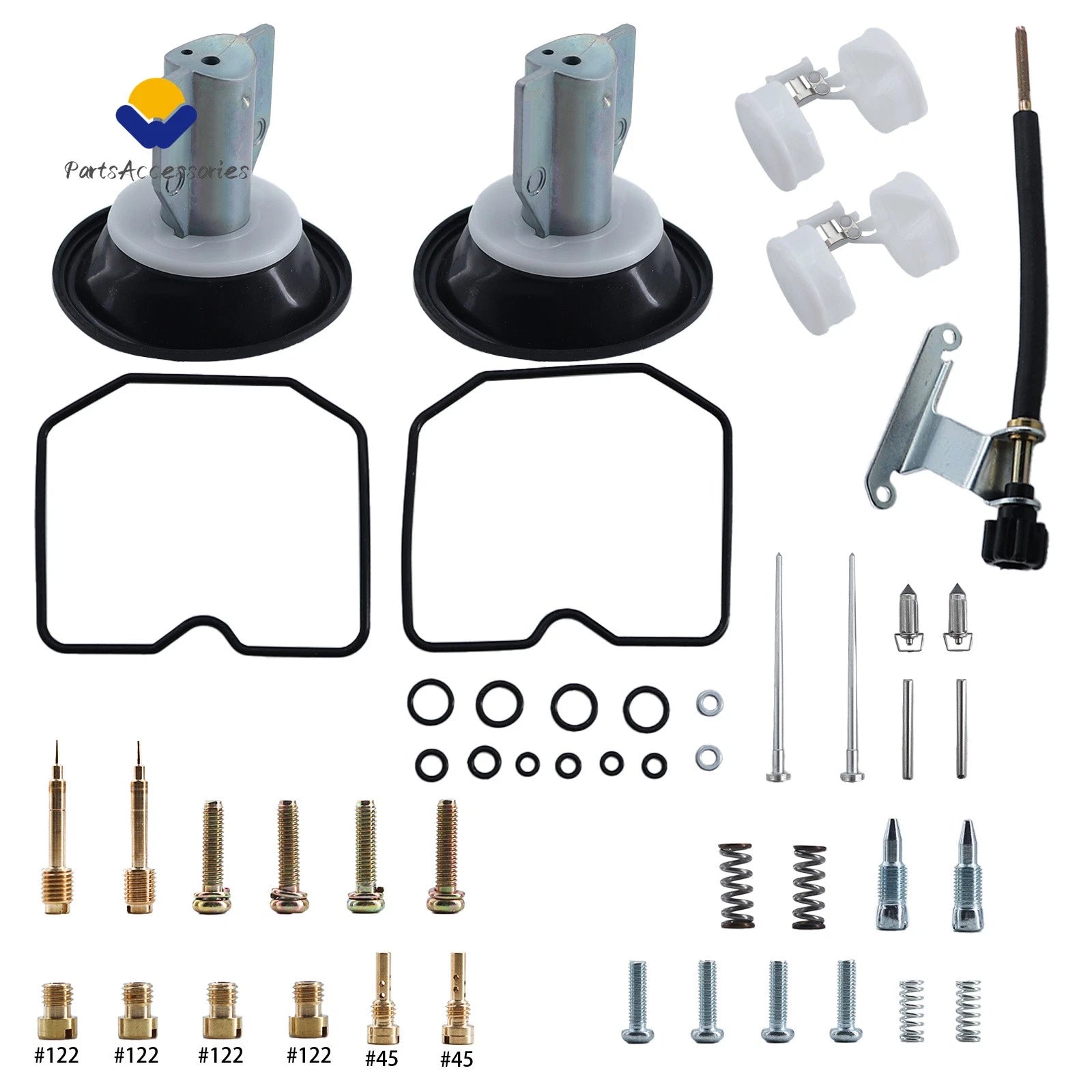 Carburetor Kit Plunger Diaphragm for Kawasaki EN500 Vulcan LTD (1996–2009)