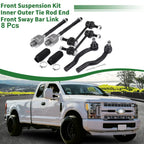 8pcs Front Suspension Kit Inner Outer Tie Rod End for Ford Edge (2007–2014)