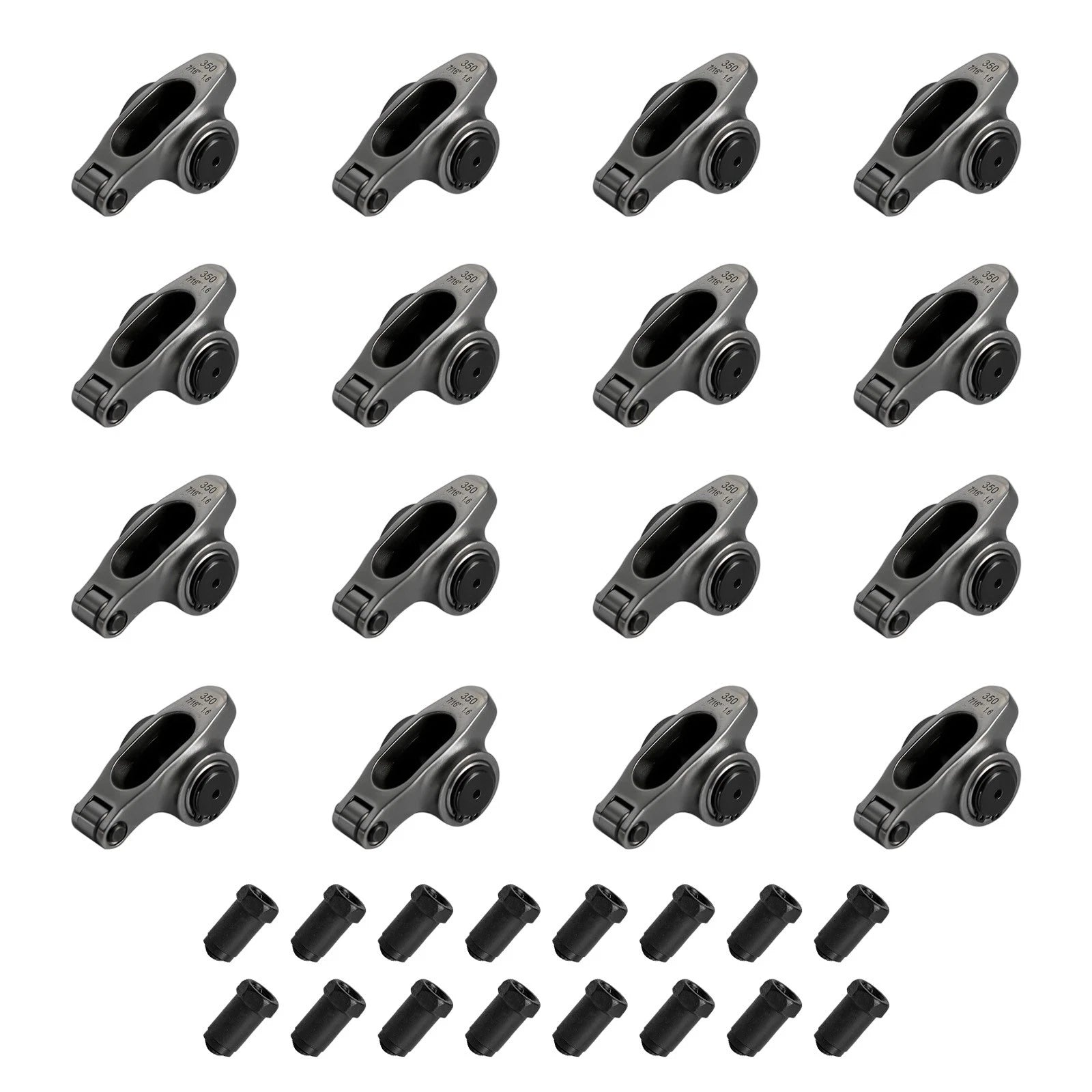 Set of 16 Roller Rocker Arms for Chevy SBC 302 350 (YYYY–YYYY)