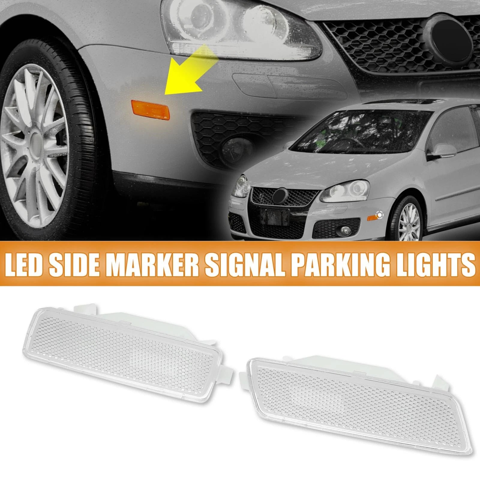 Pair Side Marker Fender Lamps for Volkswagen MK5 Golf GTI (2006–2009)