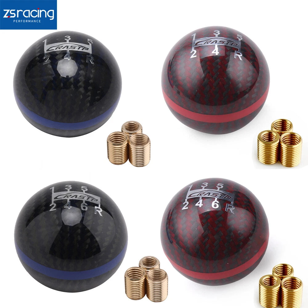 Carbon Fiber Racing Ball MT Gear Shift Knob for Universal (5/6 Speed)